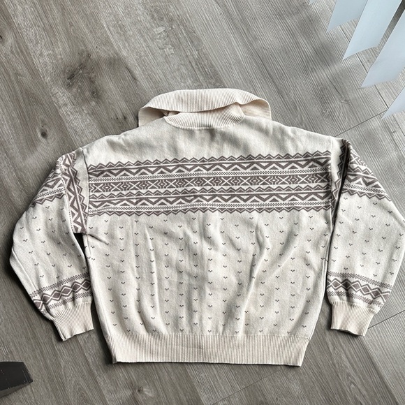 LOFT Cream Patterned Button-Up Cardigan - Picture 7 of 8